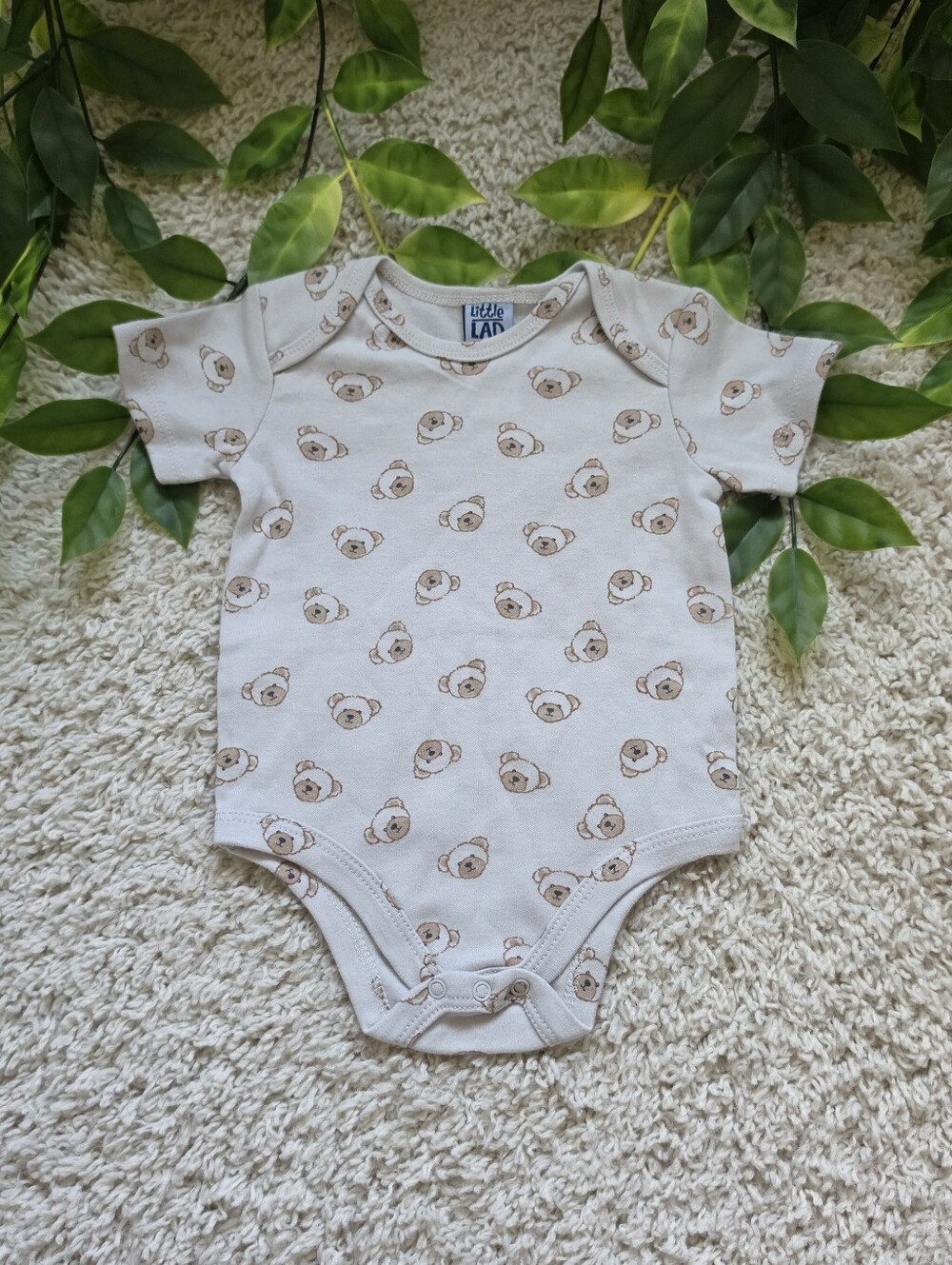 Baby Boy Teddy Bear Onesie (6-9 Months)